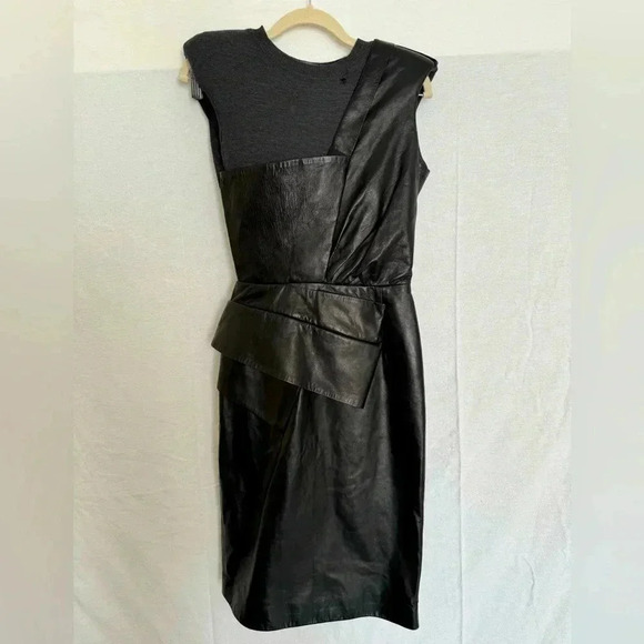 Sport Max‎ Defilé Made in Italy leather and wool dress - Picture 1 of 11